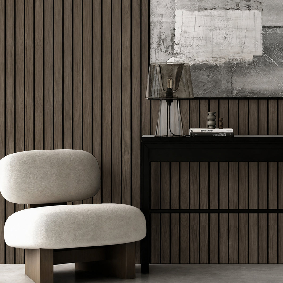 3D Foam Wood Slat Peel and Stick Wallpaper