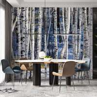Forest Blue Wallpaper Mural