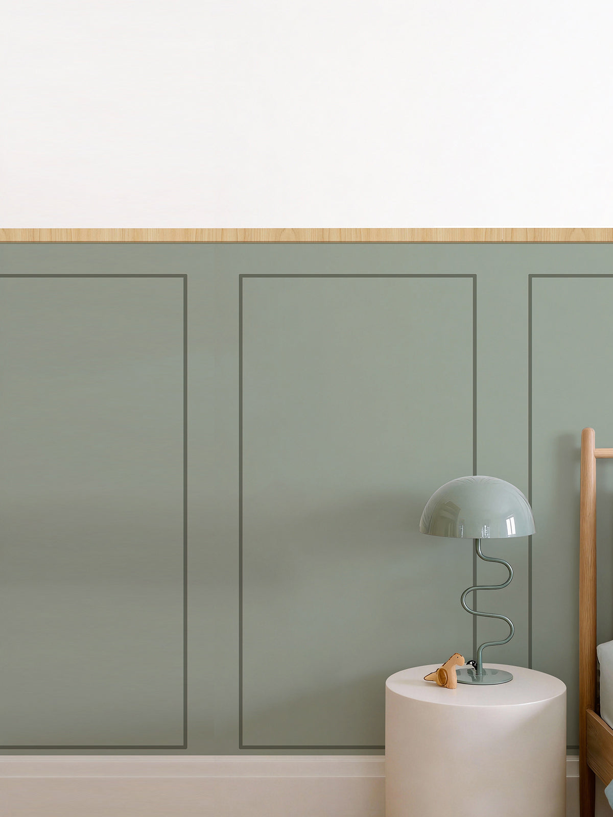 Children's Room Woodland Wall Decal Set Bear Bunny Fox Stickers Wainscoting-Style Panel Decals