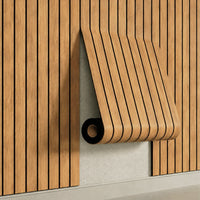 3D Foam Wood Slat Peel and Stick Wallpaper