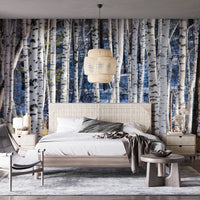 Forest Blue Wallpaper Mural