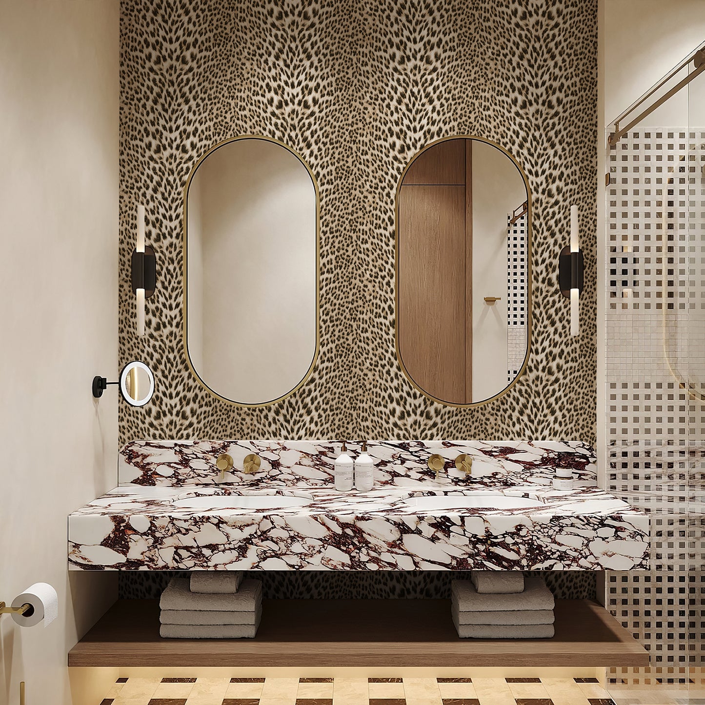 Special link - 3-roll leopard print style non-adhesive wallpaper