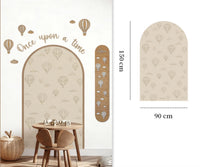 Peel & Stick Balloon Arch Wall Decal Set with Wooden Arch & Full Wooden Accessories