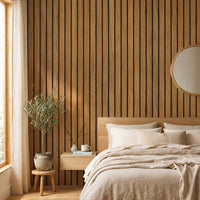 3D Foam Wood Slat Peel and Stick Wallpaper