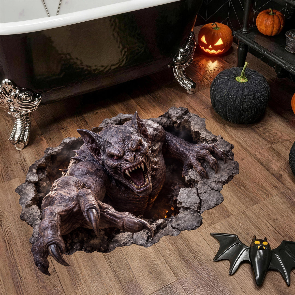 Halloween decorations Hellspawn Breakout Peel and Stick Floor Decal