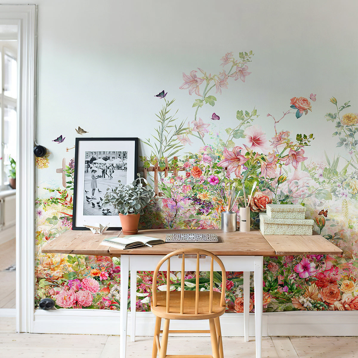 Floral Blooming Wallpaper Mural – ZEEKO HOME