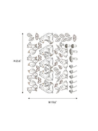 Children's Room Woodland Wall Decal Set Bear Bunny Fox Stickers Wainscoting-Style Panel Decals