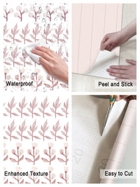 Bloom Light Pink Floral Nursery Wall Decals with Wainscoting Panels