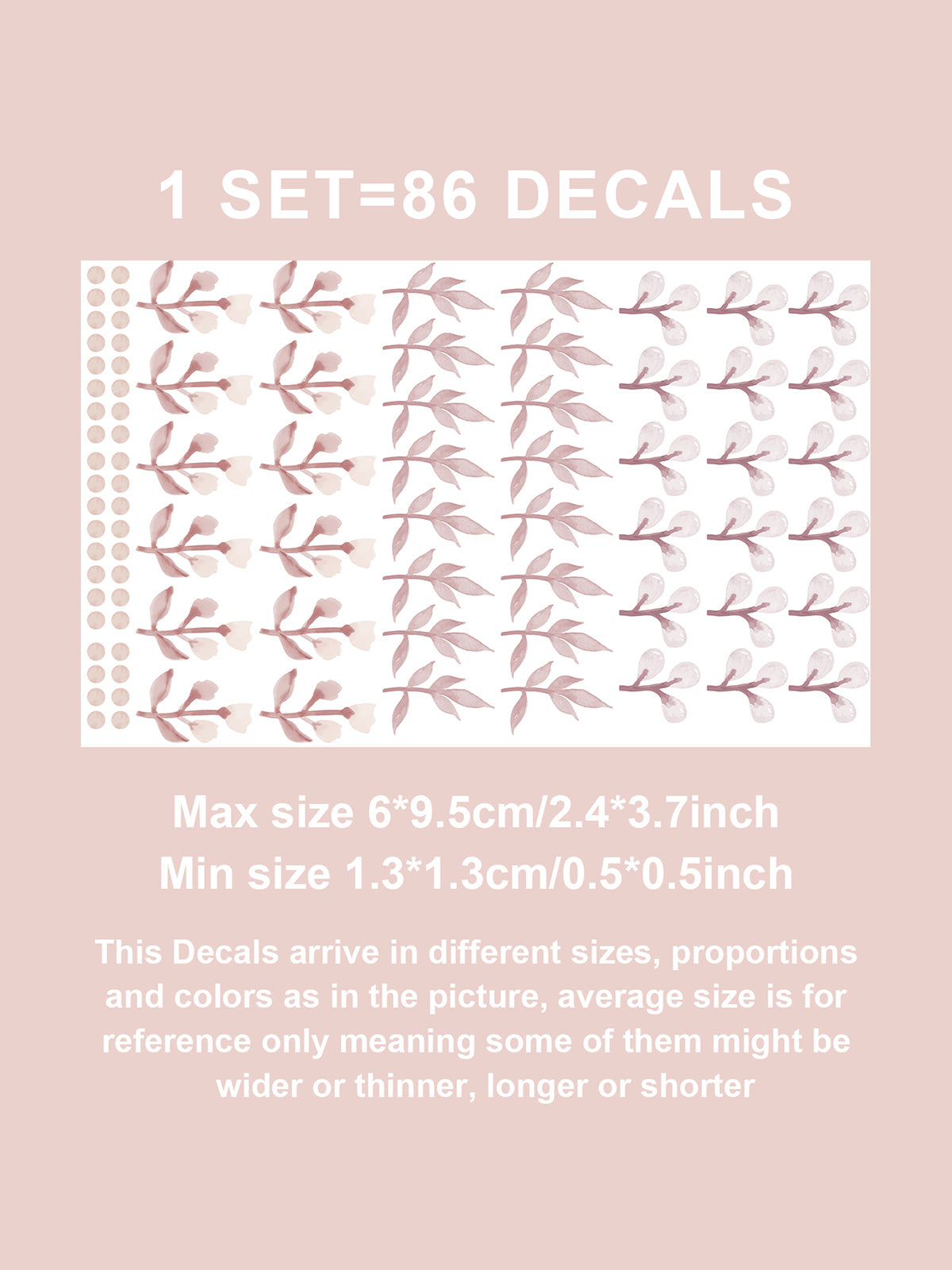 Bloom Light Pink Floral Nursery Wall Decals with Wainscoting Panels