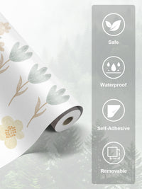 Peel and Stick Wall Border Decals Scalloped Trim Floral Wall Decals for Nursery & Girls Room