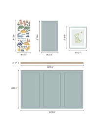 Dinosaur Adventure Wall Decals 4-Piece Set for Playful Room Décor