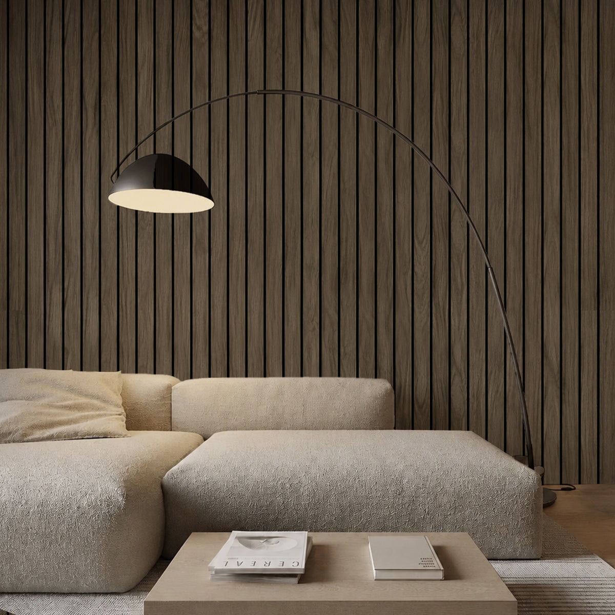 3D Foam Wood Slat Peel and Stick Wallpaper