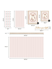 Pink Peel and Stick Wall Panel Set with Wooden Frames Wooden Letters and Floral Decals for Girls Room
