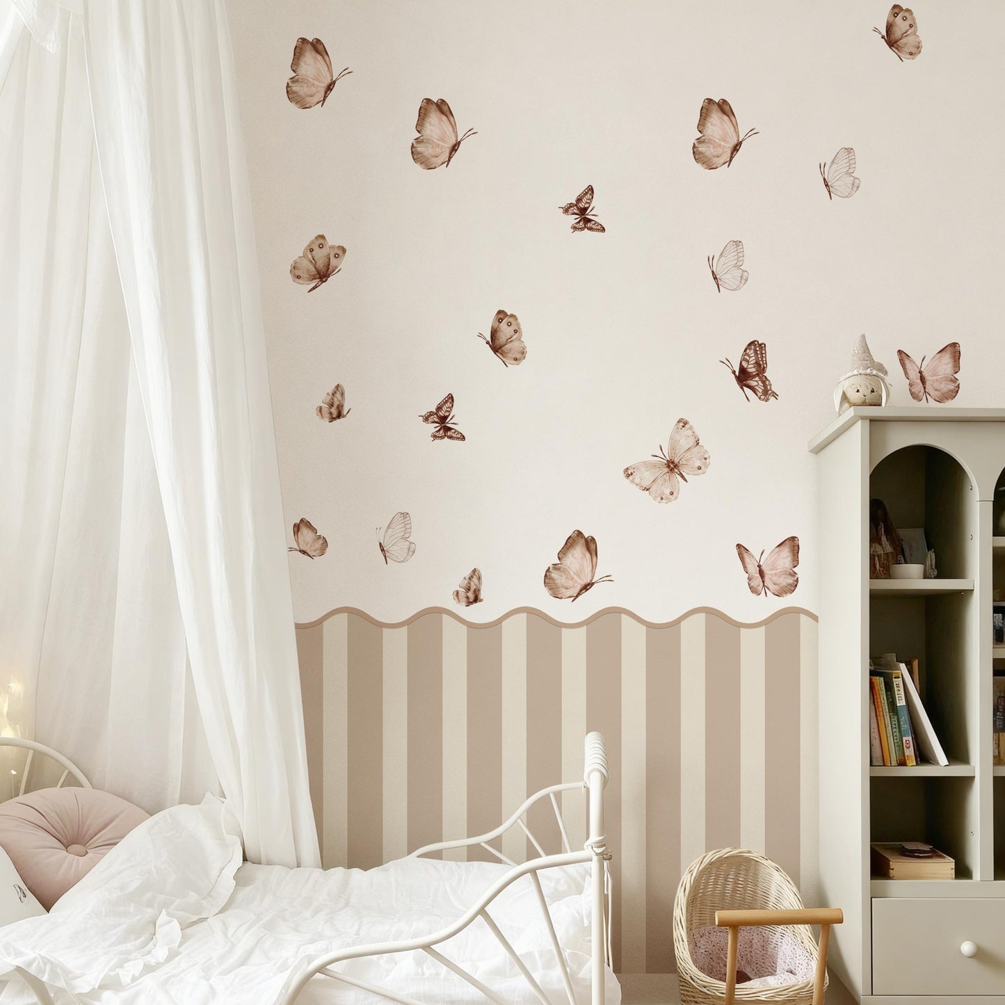 Whimsical Butterfly Wall Decals 4-Piece Set for Gentle Room Décor