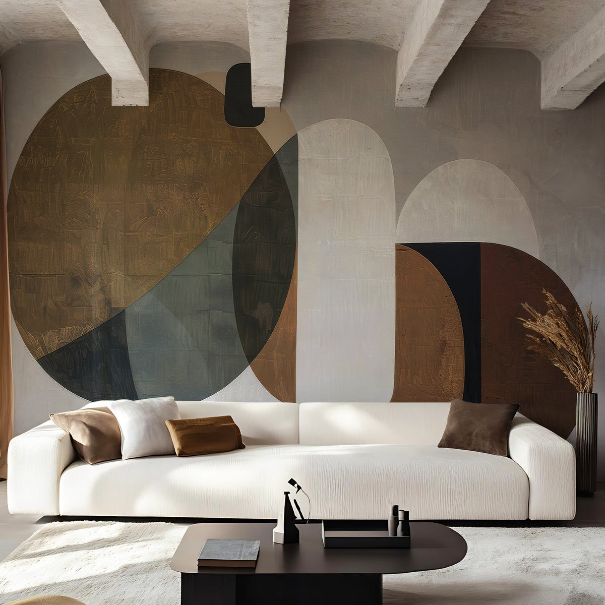 AbstractPeelandStickWallMural-FractalDreamonamodernlivingroomaccentwall