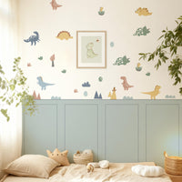 Dinosaur Adventure Wall Decals 4-Piece Set for Playful Room Décor