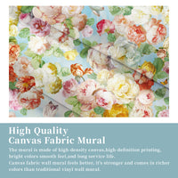 Canvas material information for the Floral Love Salute botanical wallpaper mural