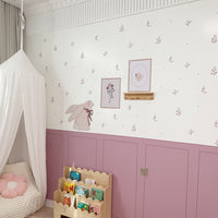 Pastel Canvas Bunny Nursery Peel and Stick Wall Decal Set | ZeekoHome