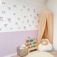 Pastel Bow Nursery Peel and Stick Wall Decals | ZeekoHome