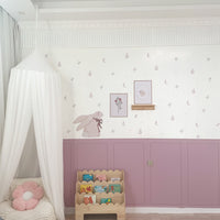Pastel Canvas Bunny Nursery Peel and Stick Wall Decal Set | ZeekoHome