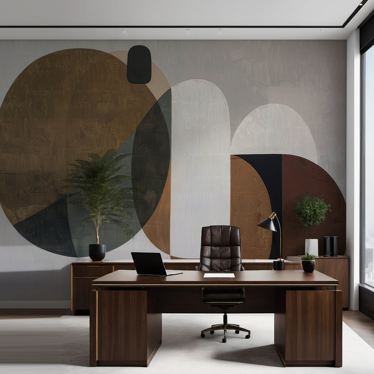 PeelandStickWallMural-FractalDreamonahomeofficeorstudyaccentwall