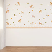Boho Floral Pony Nursery Peel and Stick Wall Decals