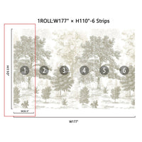 Special link-first strip of the Forest Vintage Wallpaper Mural