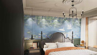Fixed size：Water Lily Swan Wall Mural